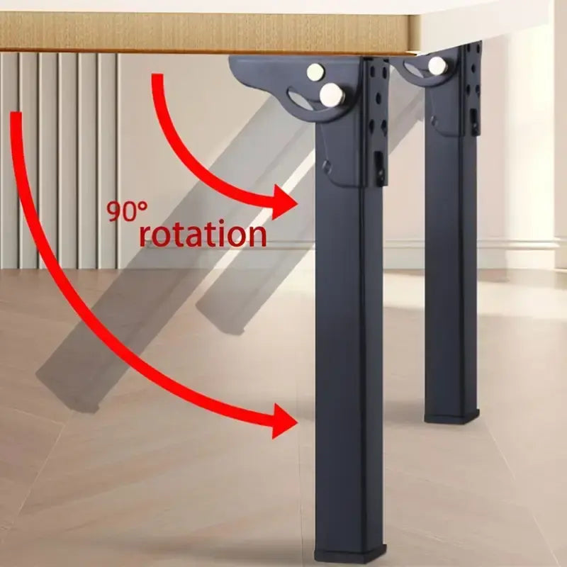Pieds de Table Pliables en Acier Carbone