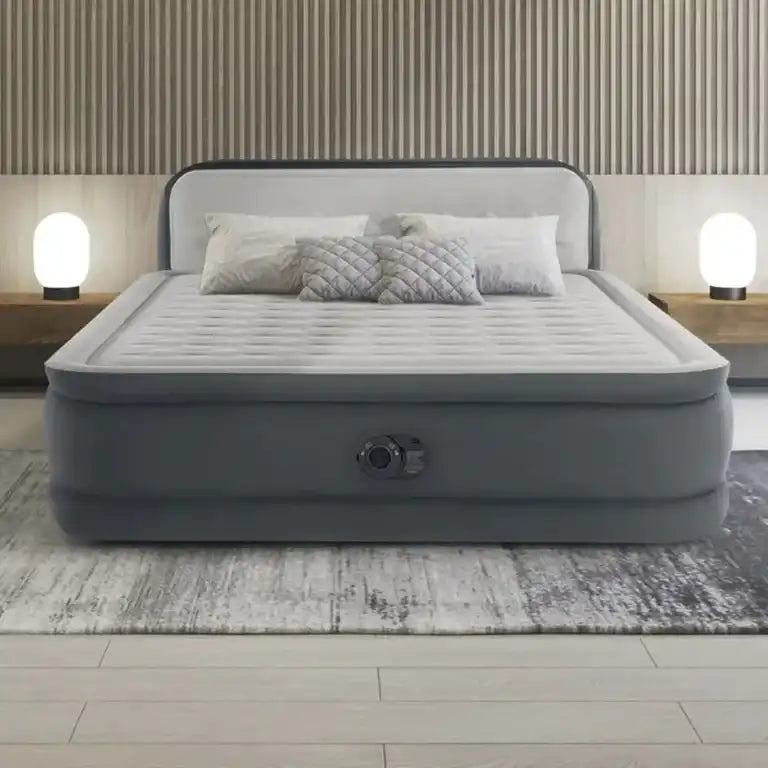 Double Matelas Gonflable Agrandi avec Pompe Électrique Intégrée