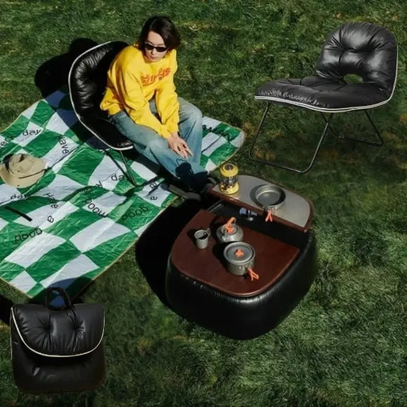 Chaise Pliable avec Coussin Triple Épaisseur