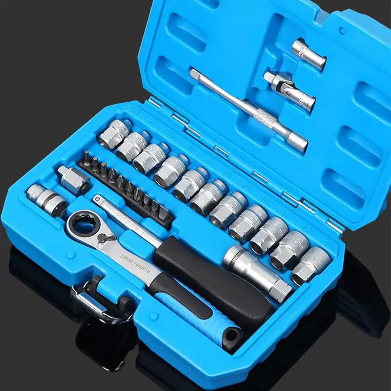 Kit de 29 Pièces de Clés à Douilles à Cliquet Core