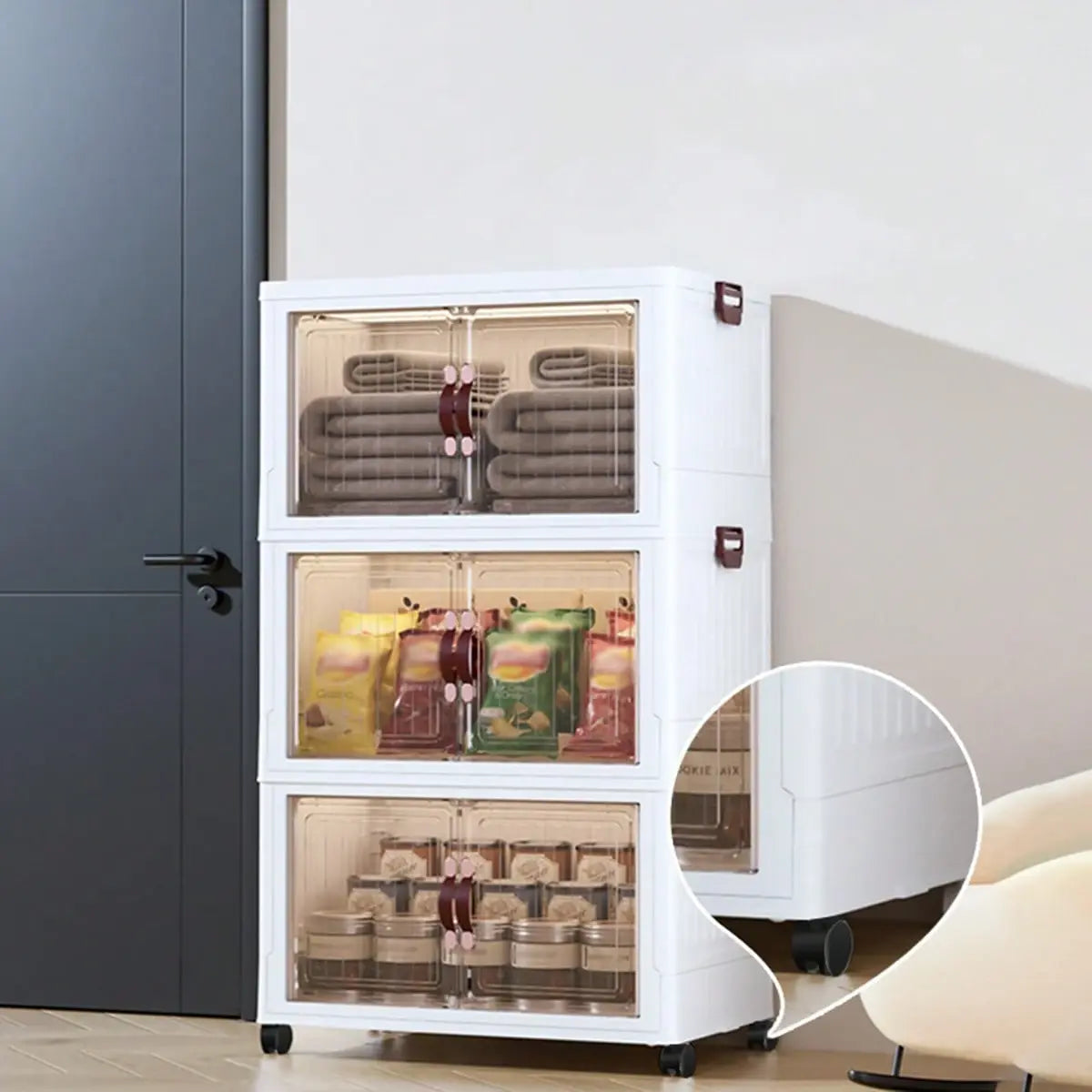 Bacs de Rangement Pliables à 4 Couches