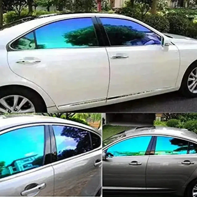 Film de Fenêtre de Voiture Bleu Caméléon