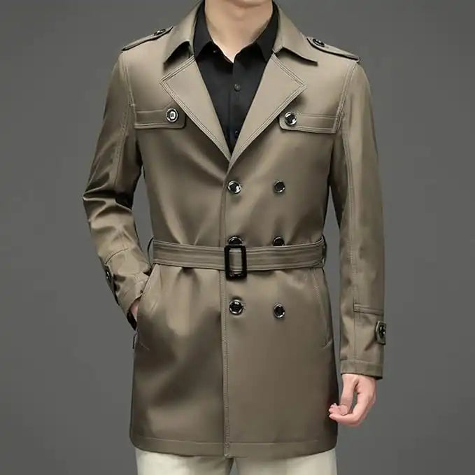 Manteau Mi-Long Élégant pour Hommes