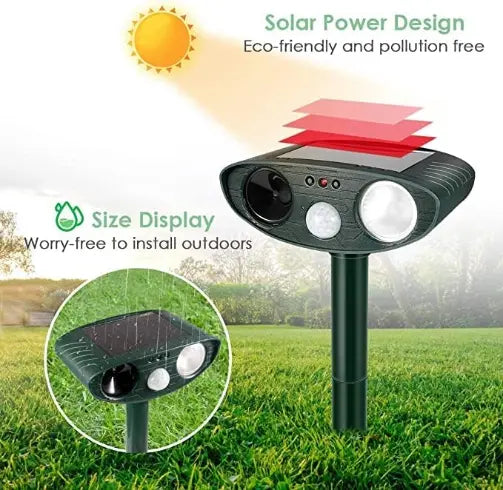 Répulsif Solaire Ultrasonique pour Animaux