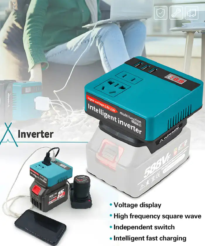 Inverter à Batterie Lithium pour Véhicules et Camping