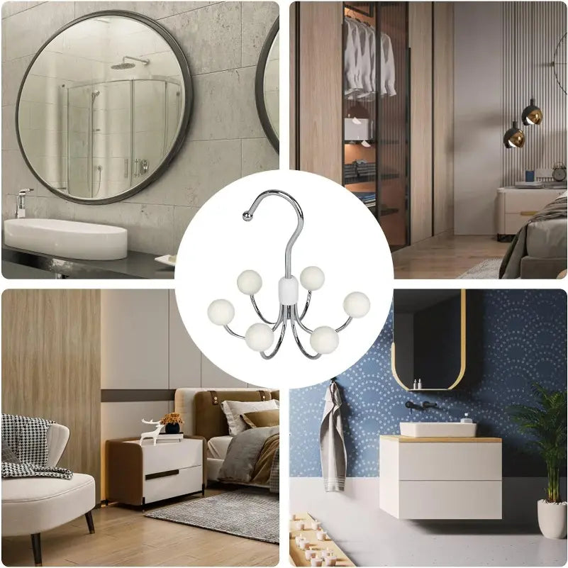 2 Cintres Rotatifs 360° pour Accessoires
