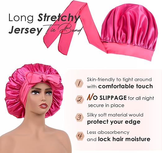 Bonnet de Nuit Croisé en Satin