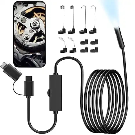 Caméra Endoscopique HD avec Lumières LED Ajustables