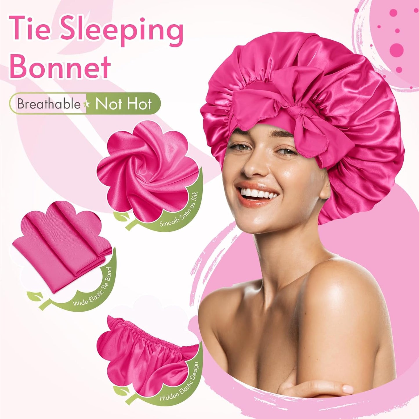 Bonnet de Nuit Croisé en Satin
