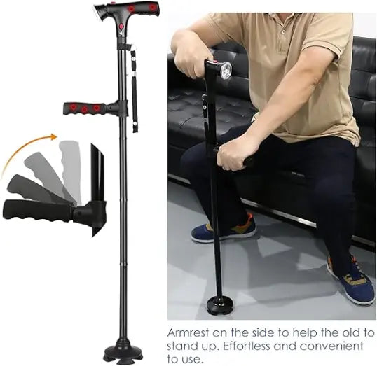 Canne de Marche Pliable avec Lumière LED