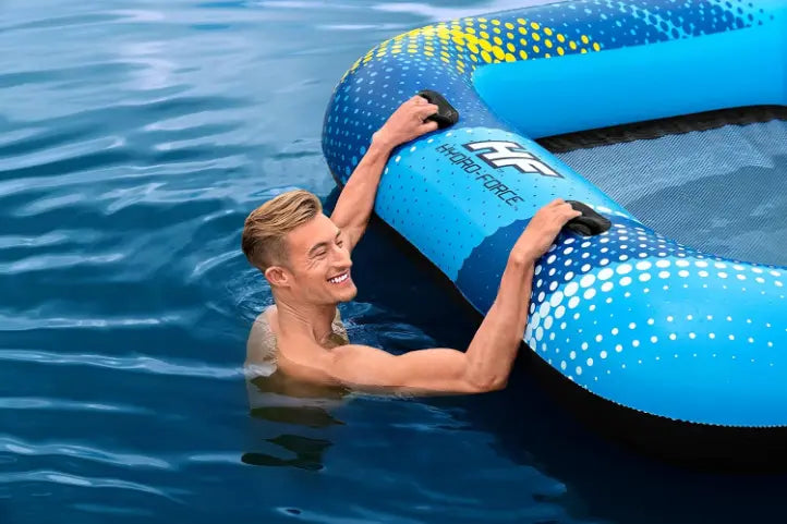 Bouée Gonflable XXL avec Pare-Soleil Amovible