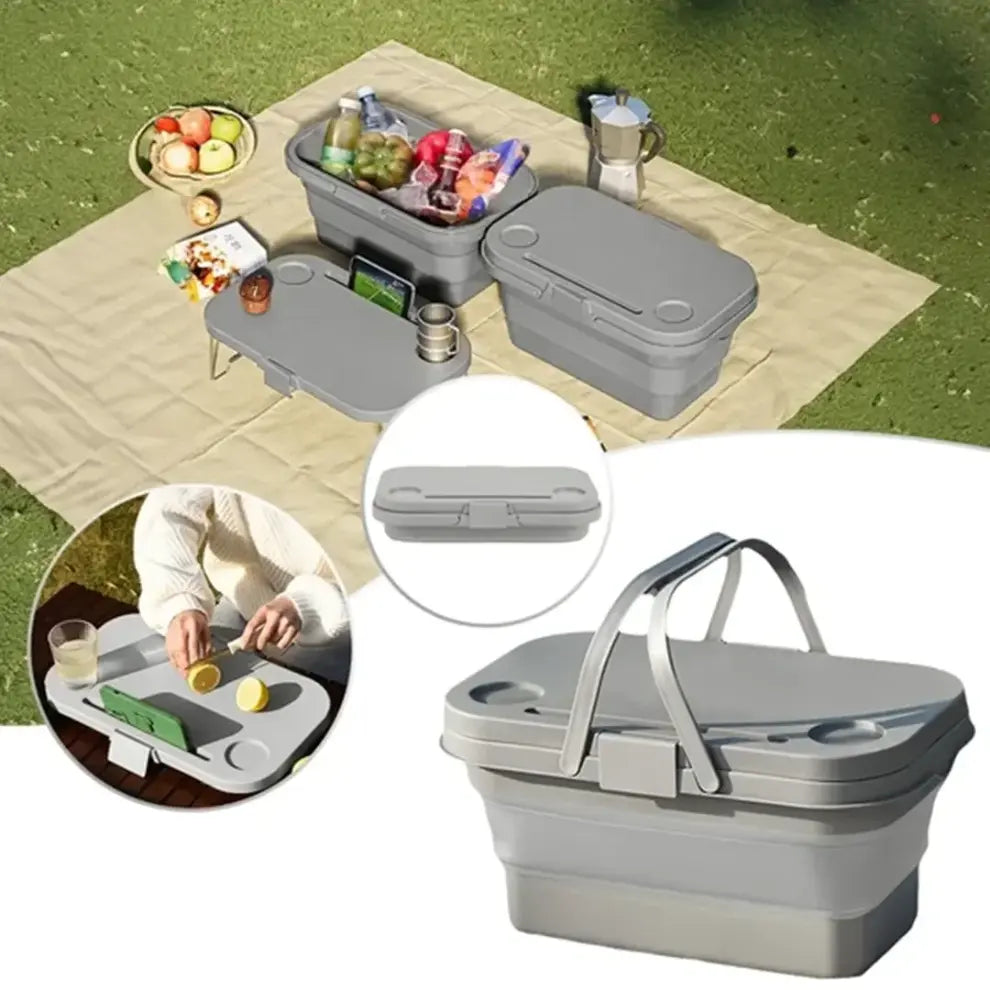 Boîte de Camping Pliable Multi-Usages 16L