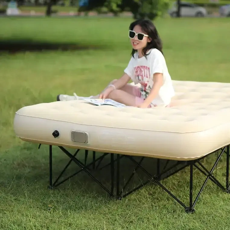 Matelas Gonflable avec Cadre Métallique et Pompe
