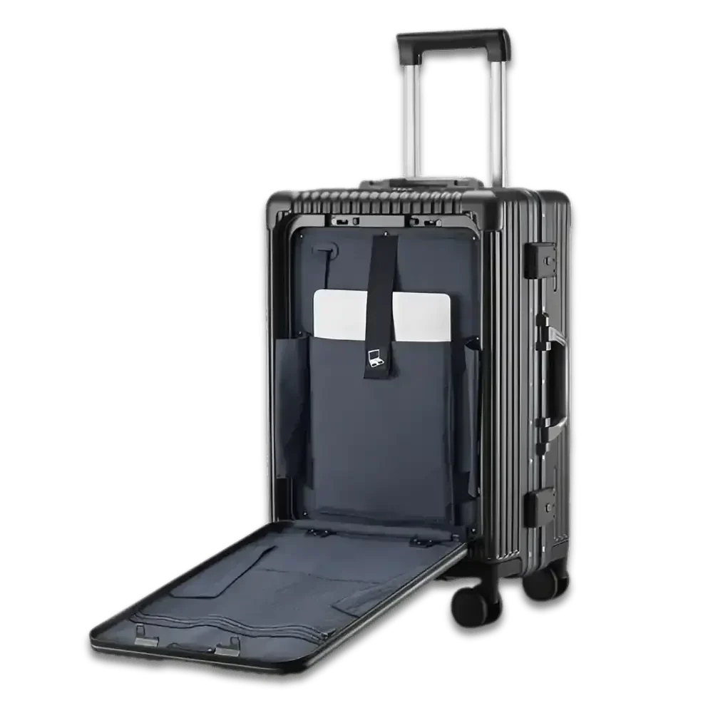 Valise à roulettes avec cadre en aluminium et port USB