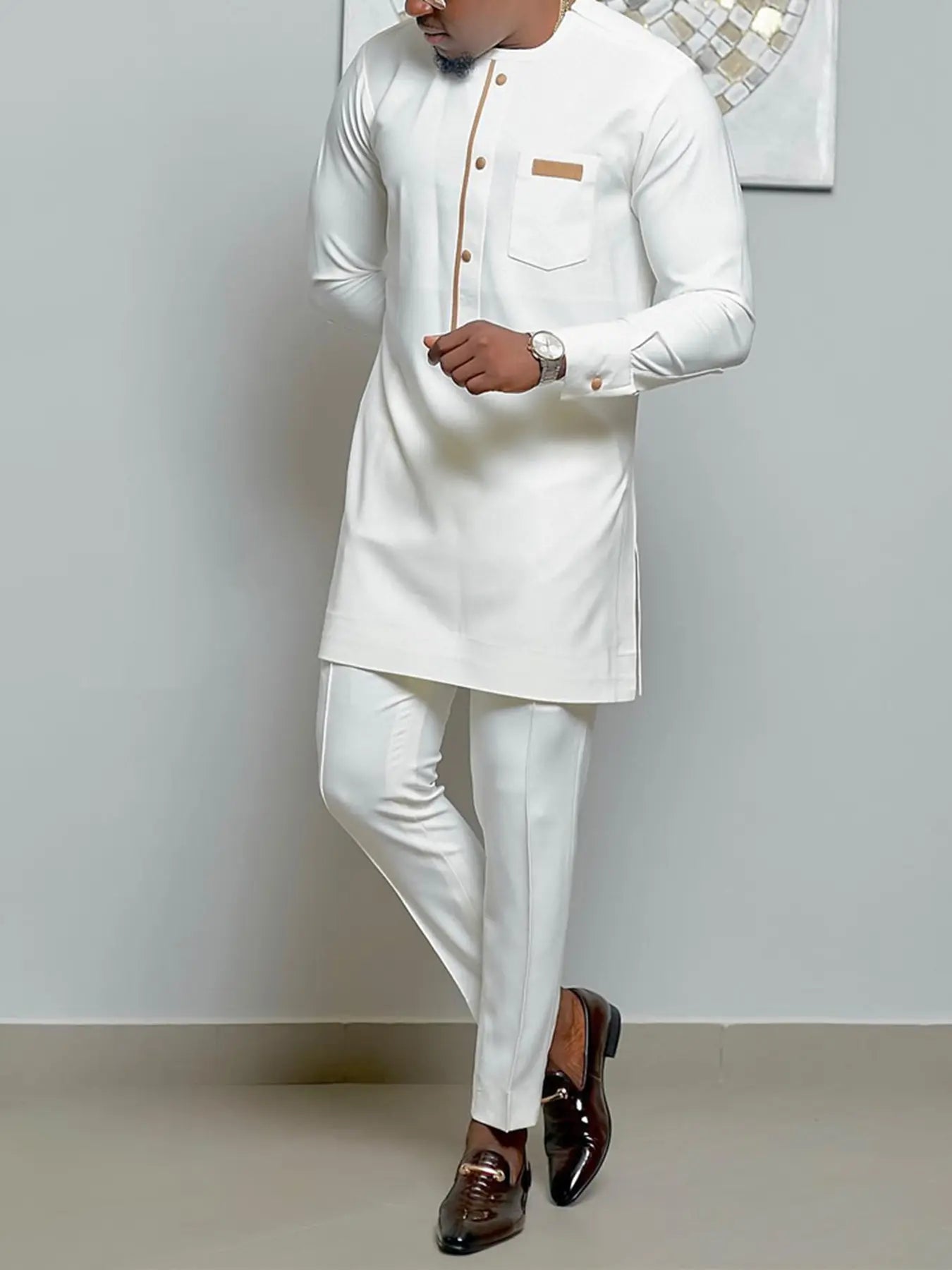 Costume Décontracté pour Homme Style Africain