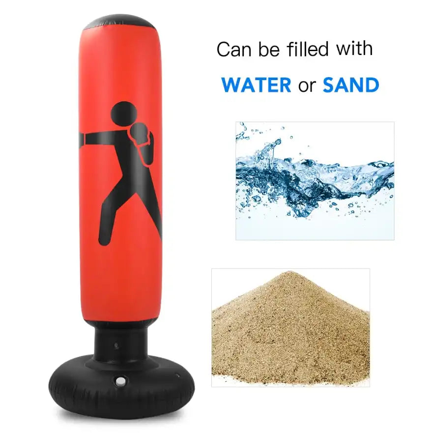 Sac de frappe gonflable de fitness en PVC