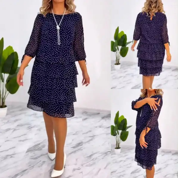 Robe Printanière à Pois Fleur