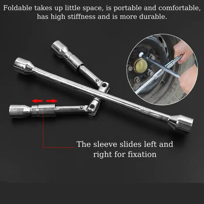 Clé Croix Pliable pour Écrous de Roue