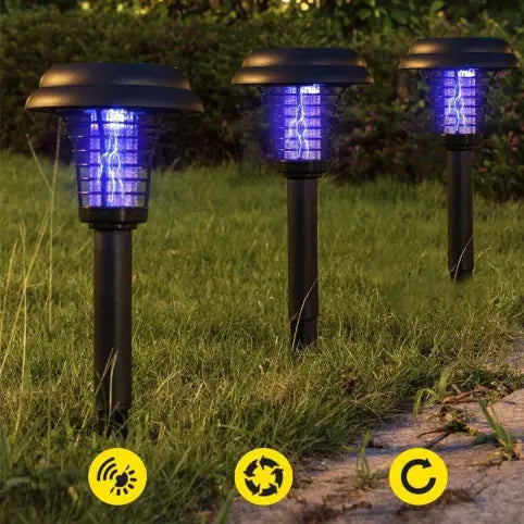 Lampe Solaire Anti-Insectes avec Piquet de Sol