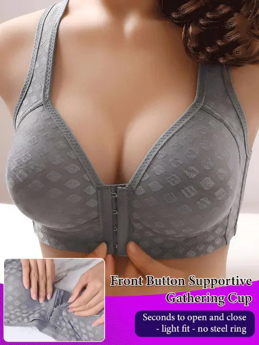 Soutien-Gorge Sans Fil 3/4 à Boutons Devant