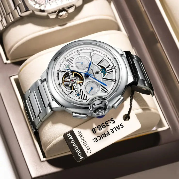 Montre Tourbillon Homme avec Date & Semaine