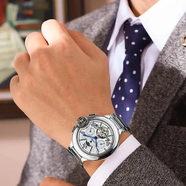 Montre Tourbillon Homme avec Date & Semaine