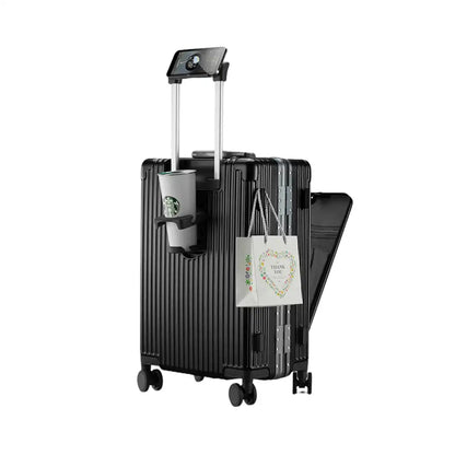Valise à roulettes avec cadre en aluminium et port USB