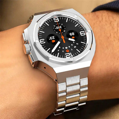 montre intelligente avec bracelet métallique