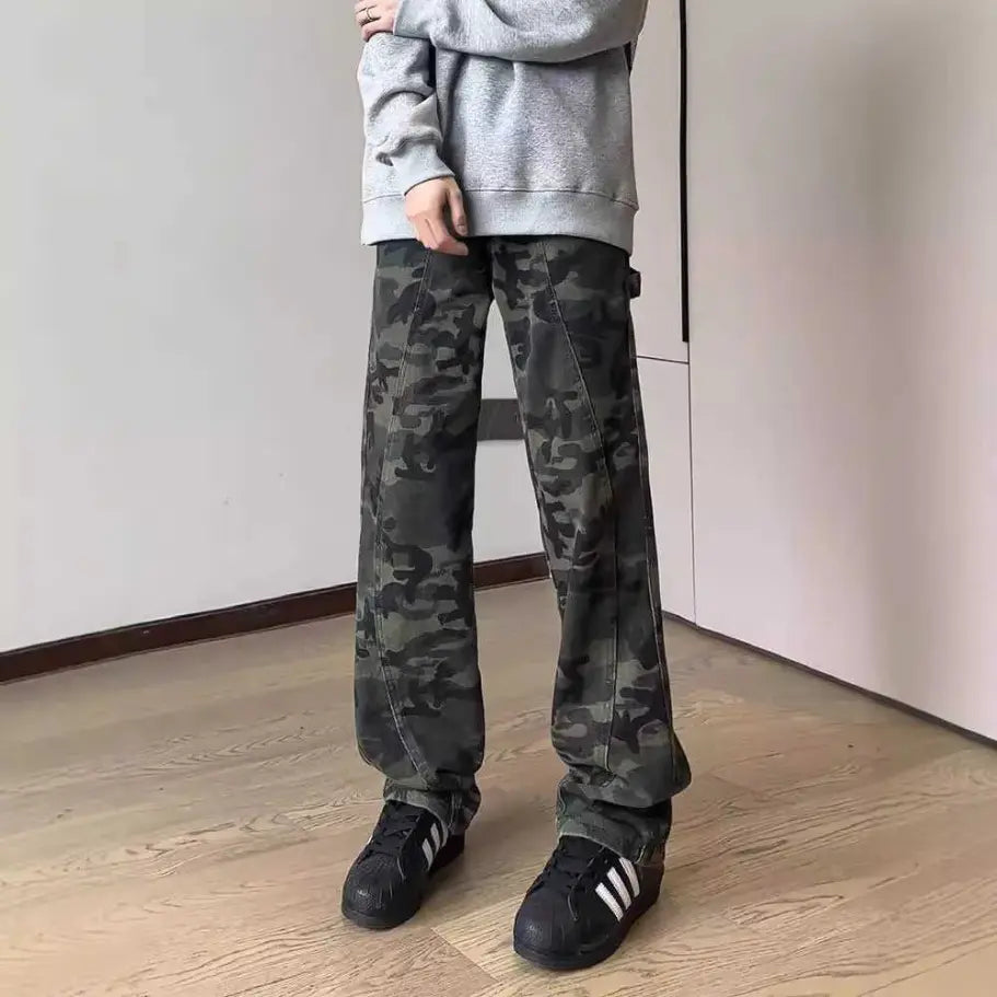 Pantalon Décontracté à Jambes Droites