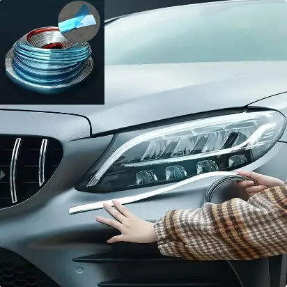 Bande Lumineuse Chromée pour Fenêtres de Voiture