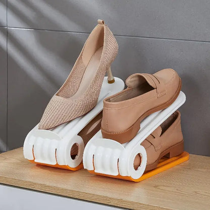 3X Organisateurs de Chaussures Empilables Ajustables