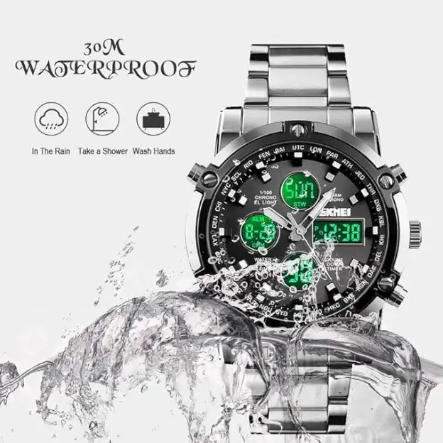 Montre Chronographe Analogique et Numérique