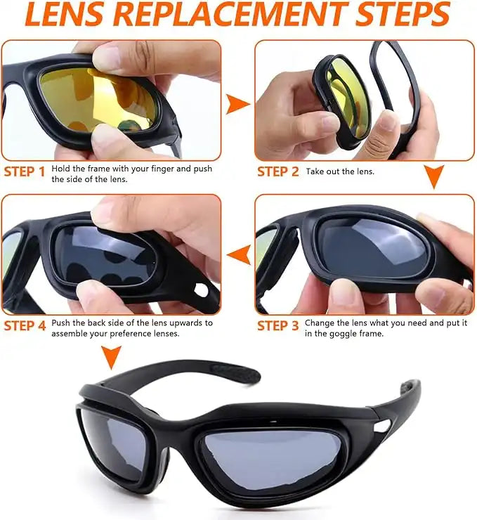 Lunettes interchangeables avec verres anti-chocs