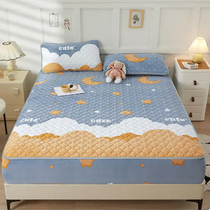 Surmatelas Lavable en Tissu Velours