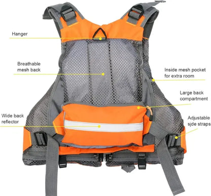 Gilet de Pêche Multi-Fonctions Ajustable