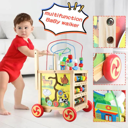 Chariot Éducatif en Bois pour Bébé