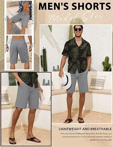 Shorts d'Été pour Hommes en Soie Glacée