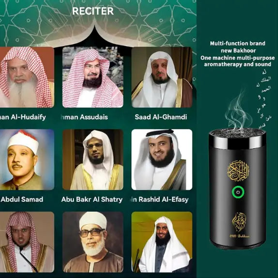 Diffuseur d'Encens Mubkhar avec Lecteur de Coran