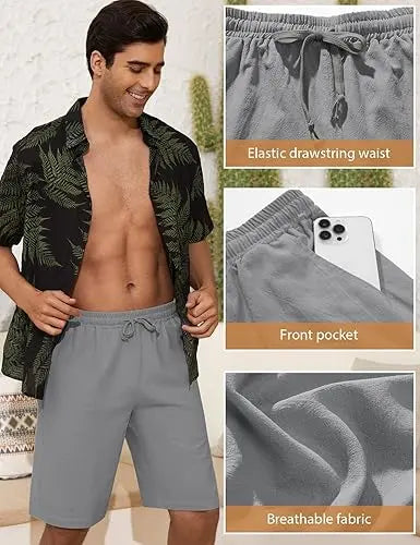 Shorts d'Été pour Hommes en Soie Glacée