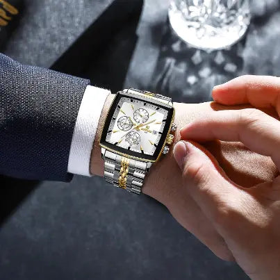 Montre-bracelet Carrée de Luxe pour Homme