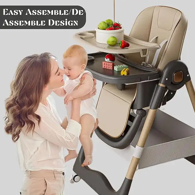 Chaise Haute 3-en-1 Ajustable pour Bébé
