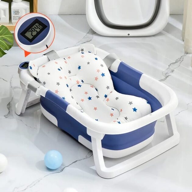 Baignoire Pliable avec Thermomètre Intégré