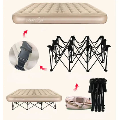 Matelas Gonflable avec Cadre Métallique et Pompe