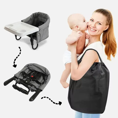 Chaise Haute Bébé Pliable avec Plateau