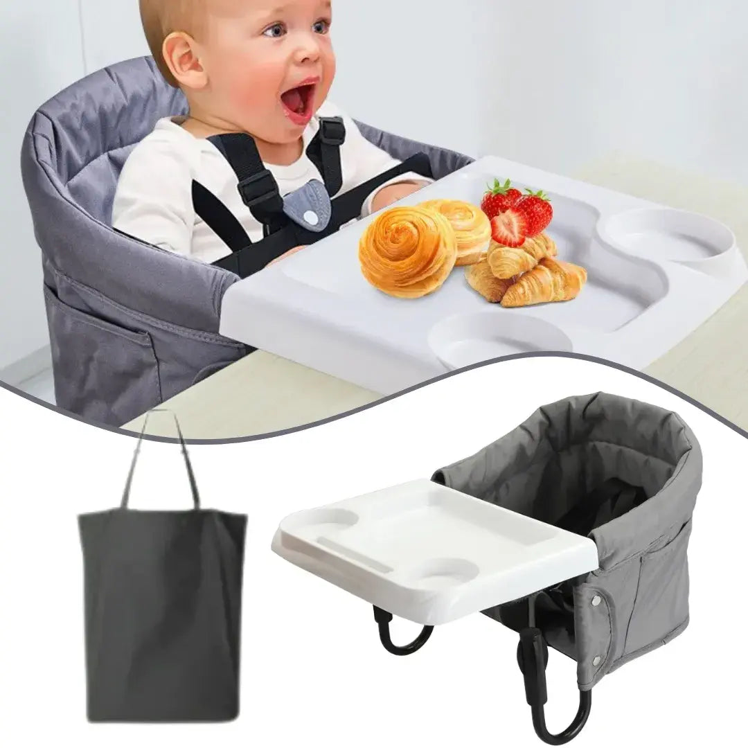 Chaise Haute Bébé Pliable avec Plateau