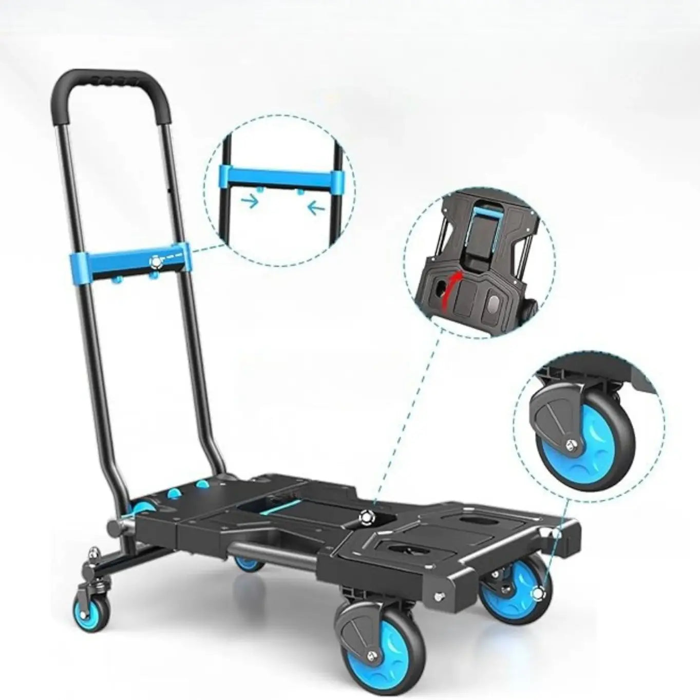 Chariot Pliable à Poignée Télescopique