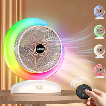 Ventilateur Portable avec Éclairage RGB