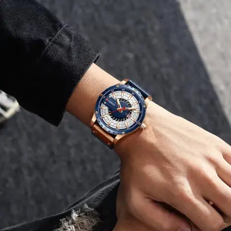 Montre-bracelet à quartz étanche pour homme