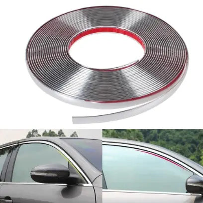 Bande Lumineuse Chromée pour Fenêtres de Voiture