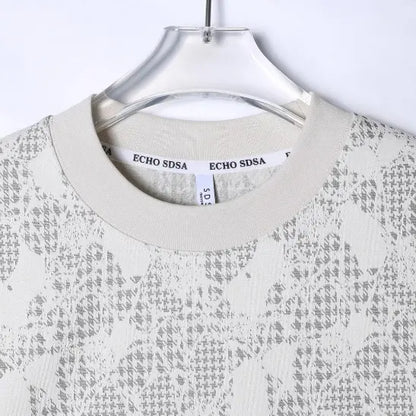 T-shirt Homme Jacquard à Motifs Discrets